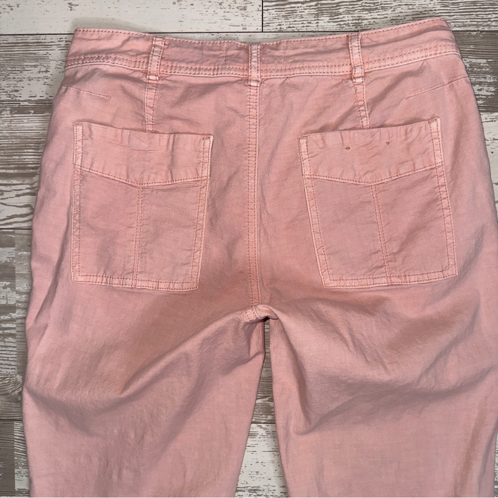 Anthropologie The Wanderer Pink Utility Cargo Pants Size 26 Cotton Linen Blend - Picture 12 of 15